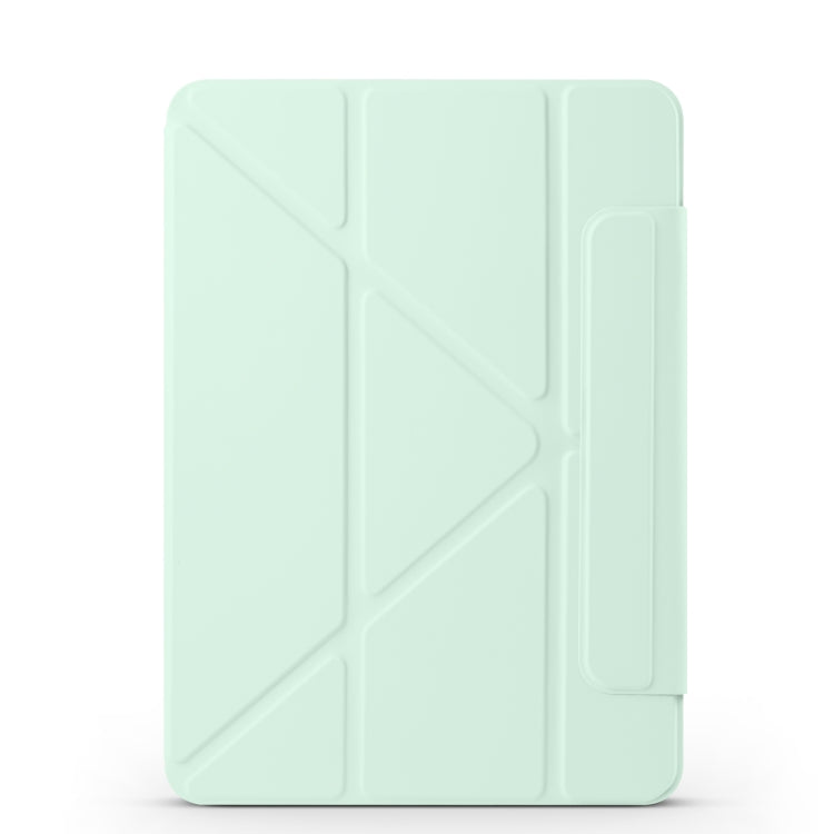 For iPad mini 6 / mini 2024 Fixed Buckle Magnetic Deformation Leather Tablet Case(Baby Green) - iPad mini 2024 Cases by buy2fix | Online Shopping UK | buy2fix