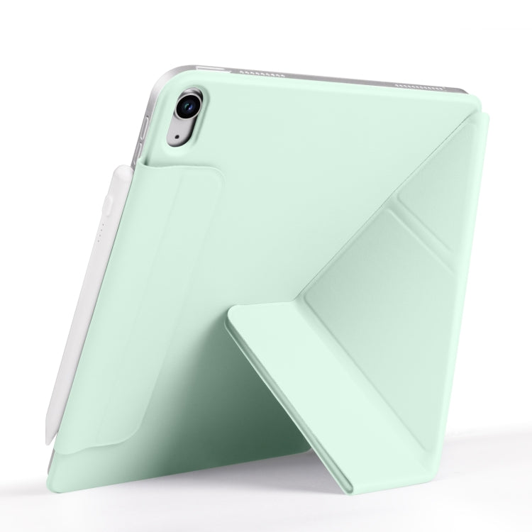 For iPad mini 6 / mini 2024 Fixed Buckle Magnetic Deformation Leather Tablet Case(Baby Green) - iPad mini 2024 Cases by buy2fix | Online Shopping UK | buy2fix