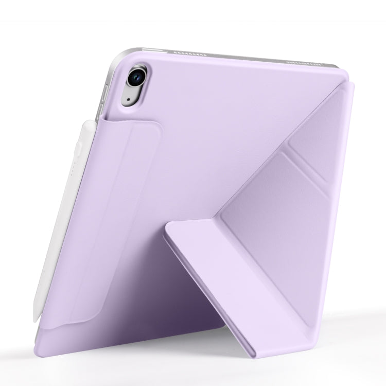 For iPad mini 6 / mini 2024 Fixed Buckle Magnetic Deformation Leather Tablet Case(Purple) - iPad mini 2024 Cases by buy2fix | Online Shopping UK | buy2fix