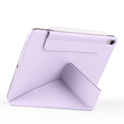 For iPad mini 6 / mini 2024 Fixed Buckle Magnetic Deformation Leather Tablet Case(Purple) - iPad mini 2024 Cases by buy2fix | Online Shopping UK | buy2fix
