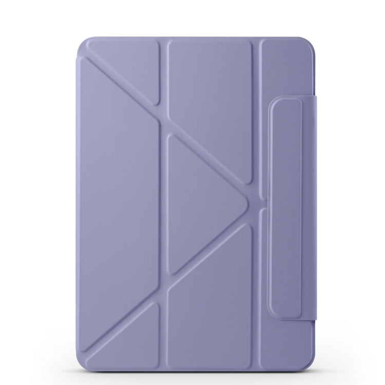 For iPad mini 6 / mini 2024 Fixed Buckle Magnetic Deformation Leather Tablet Case(Lavender Purple) - iPad mini 2024 Cases by buy2fix | Online Shopping UK | buy2fix