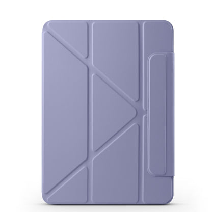 For iPad mini 6 / mini 2024 Fixed Buckle Magnetic Deformation Leather Tablet Case(Lavender Purple) - iPad mini 2024 Cases by buy2fix | Online Shopping UK | buy2fix