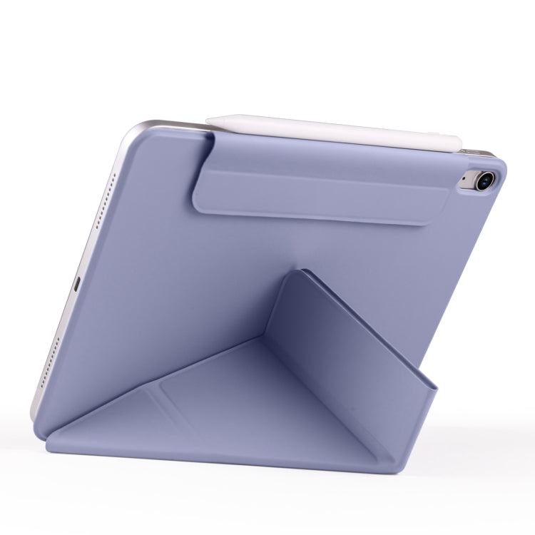 For iPad mini 6 / mini 2024 Fixed Buckle Magnetic Deformation Leather Tablet Case(Lavender Purple) - iPad mini 2024 Cases by buy2fix | Online Shopping UK | buy2fix
