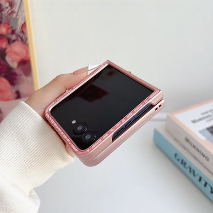 For Motorola Razr 50 / 50 Ultra 3D Camellia Plaid Fabric DIY PC Phone Case(White) by buy2fix