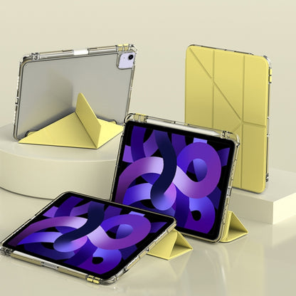 For iPad Air 11 2025 / 2024 mutural Y-Shape Deformation Leather Tablet Case(Yellow) by Mutural