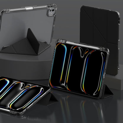 For iPad Pro 11 2025 / 2024 mutural Y-Shape Deformation Leather Tablet Case(Black) by Mutural