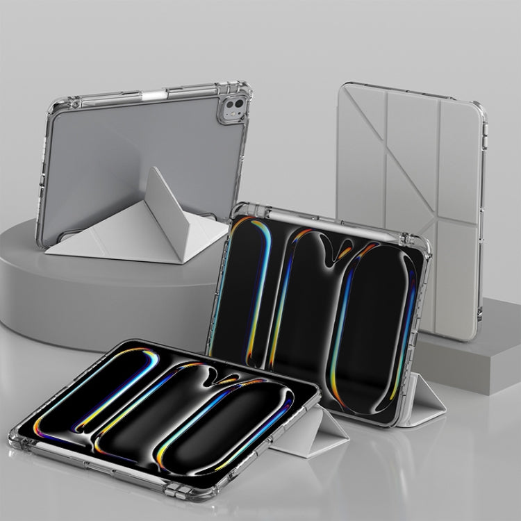 For iPad Pro 11 2025 / 2024 mutural Y-Shape Deformation Leather Tablet Case(Grey) by Mutural