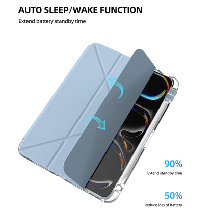 For iPad Air 11 2025 / 2024 mutural Y-Shape Deformation Leather Tablet Case(Navy Blue) by Mutural