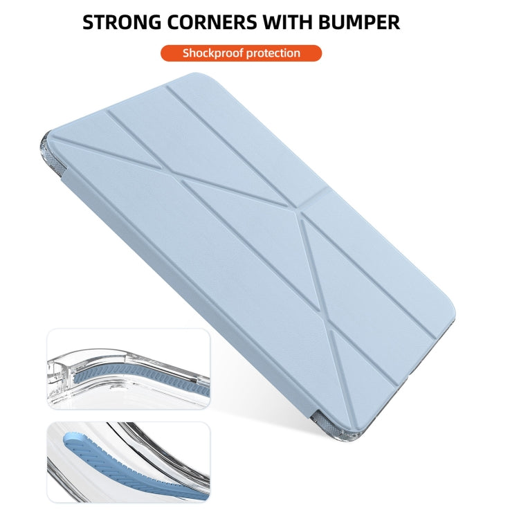 For iPad Pro 11 2025 / 2024 mutural Y-Shape Deformation Leather Tablet Case(Navy Blue) by Mutural