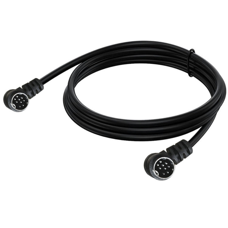 Double Curved mini DIN 9 Pin TV Audio Adapter Cable, Length:3m(Black) - Others by buy2fix | Online Shopping UK | buy2fix