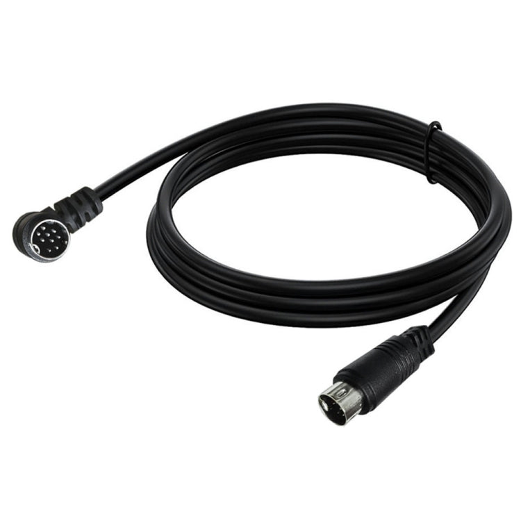 Single Curved mini DIN 9 Pin TV Audio Adapter Cable, Length:1.8m(Black) - Others by buy2fix | Online Shopping UK | buy2fix