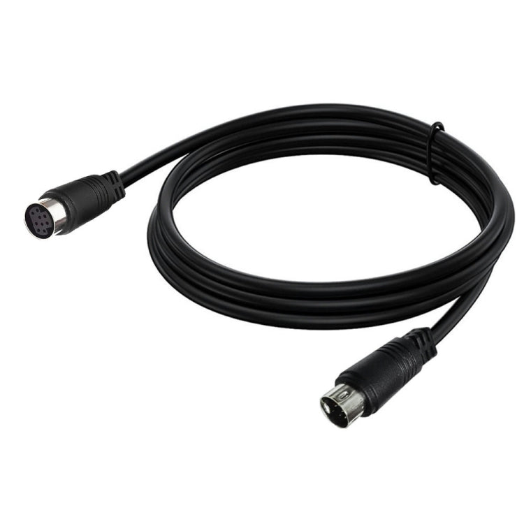 90 Degree mini DIN 9 Pin Male to Female TV Box Adapter Cable, Length:3m(Black) - Others by buy2fix | Online Shopping UK | buy2fix