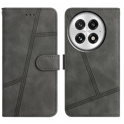 For OnePlus 13 Skin-feel Stitching Leather Phone Case(Grey) - OnePlus Cases by buy2fix | Online Shopping UK | buy2fix