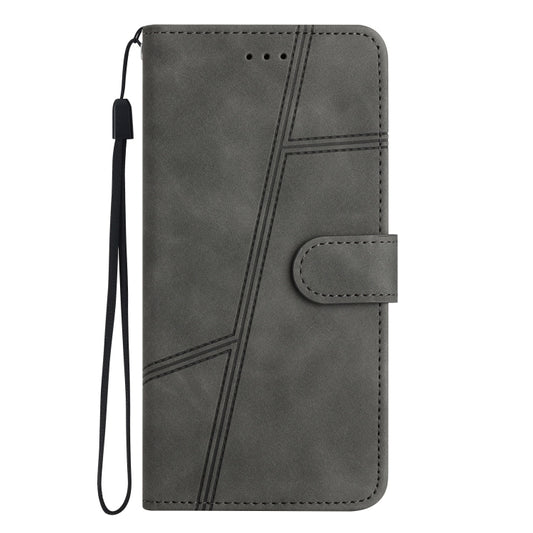 For OnePlus 13 Skin-feel Stitching Leather Phone Case(Grey) by buy2fix