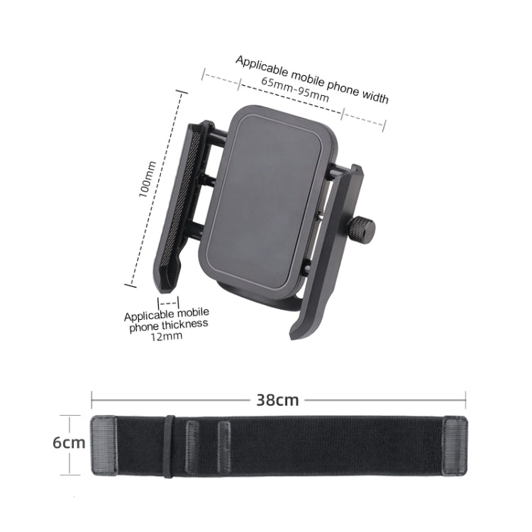 Elastic Wristband Hands Free Phone Clamp Holder, Wristband Length:38cm(Black) - Hand-Sticking Bracket by buy2fix | Online Shopping UK | buy2fix