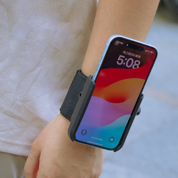 Elastic Wristband Hands Free Phone Clamp Holder, Wristband Length:38cm(Black) - Hand-Sticking Bracket by buy2fix | Online Shopping UK | buy2fix