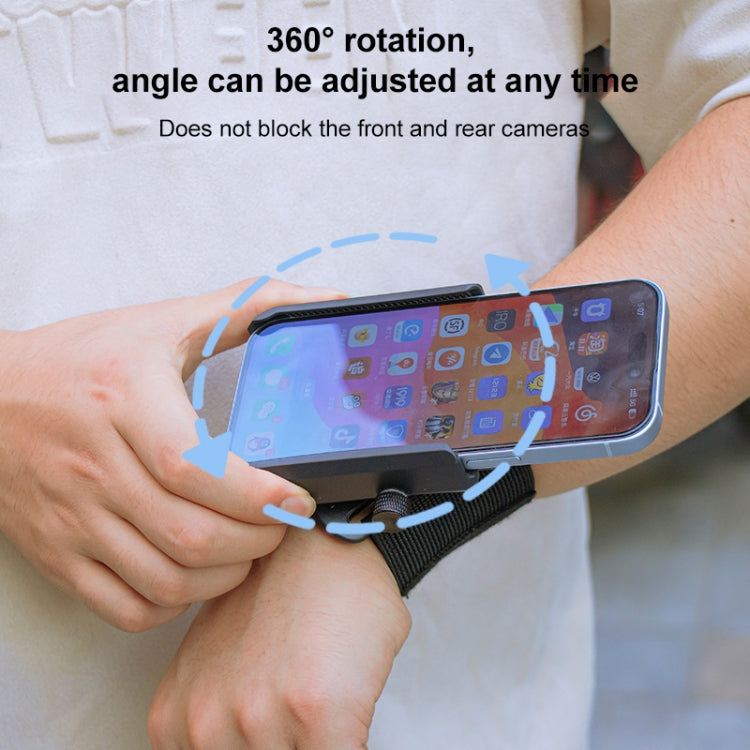 Elastic Wristband Hands Free Phone Clamp Holder, Wristband Length:38cm(Black) - Hand-Sticking Bracket by buy2fix | Online Shopping UK | buy2fix