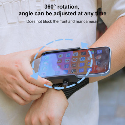 Elastic Wristband Hands Free Phone Clamp Holder, Wristband Length:38cm(Black) - Hand-Sticking Bracket by buy2fix | Online Shopping UK | buy2fix