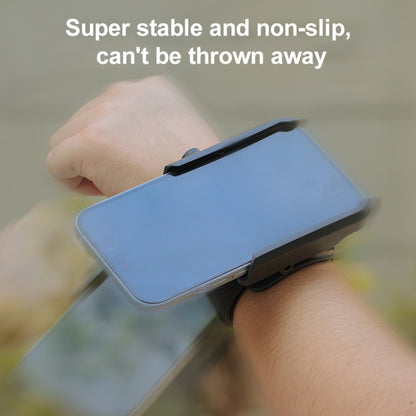 Elastic Wristband Hands Free Phone Clamp Holder, Wristband Length:38cm(Black) - Hand-Sticking Bracket by buy2fix | Online Shopping UK | buy2fix