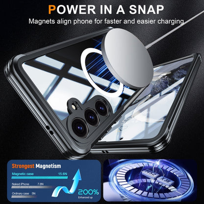 For Samsung Galaxy S25 5G RedPepper Tempered Glass MagSafe Phone Case(Black) by RedPepper