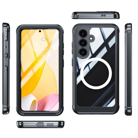 For Samsung Galaxy S25+ 5G RedPepper Tempered Glass MagSafe Phone Case(Black) by RedPepper