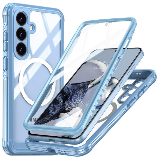 For Samsung Galaxy S25+ 5G RedPepper Tempered Glass MagSafe Phone Case(Sky Blue)