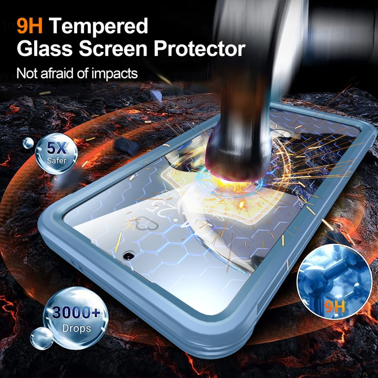 For Samsung Galaxy S25+ 5G RedPepper Tempered Glass MagSafe Phone Case(Sky Blue) by RedPepper