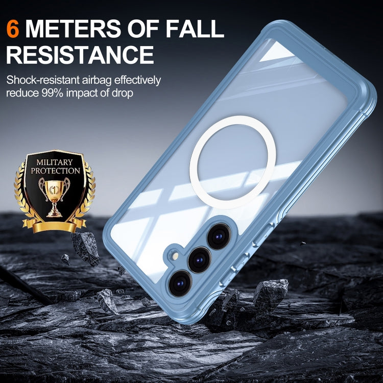 For Samsung Galaxy S25+ 5G RedPepper Tempered Glass MagSafe Phone Case(Sky Blue) by RedPepper