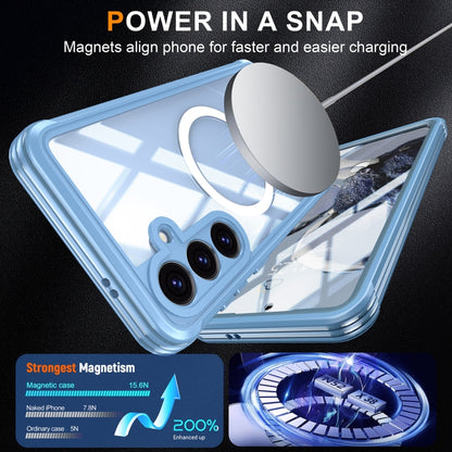 For Samsung Galaxy S25+ 5G RedPepper Tempered Glass MagSafe Phone Case(Sky Blue) by RedPepper