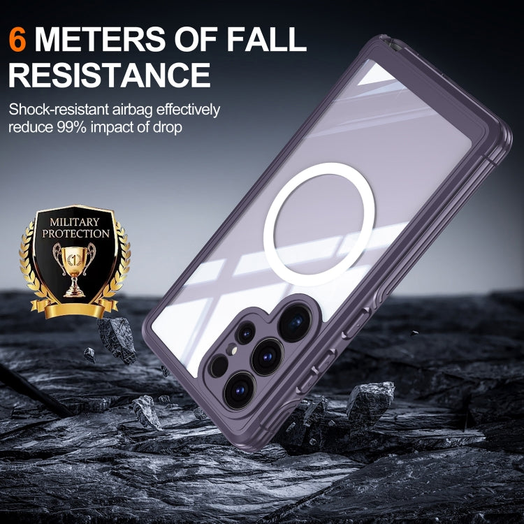 For Samsung Galaxy S25 Ultra 5G RedPepper Tempered Glass MagSafe Phone Case(Purple) by RedPepper