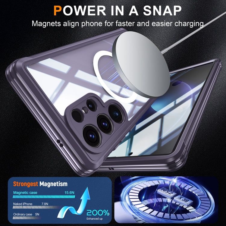 For Samsung Galaxy S25 Ultra 5G RedPepper Tempered Glass MagSafe Phone Case(Purple) by RedPepper