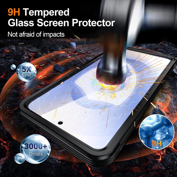 For Samsung Galaxy S25 Edge 5G RedPepper Tempered Glass MagSafe Phone Case(Black) - Galaxy S25 Edge 5G Cases by RedPepper | Online Shopping UK | buy2fix