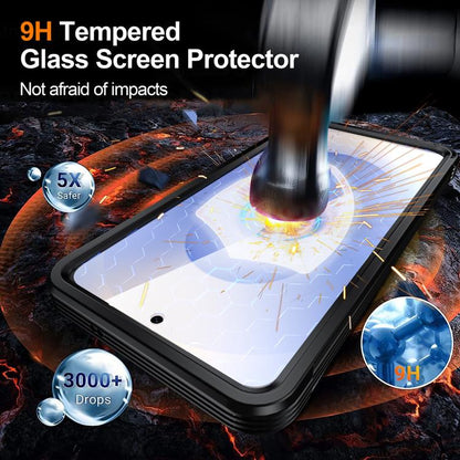 For Samsung Galaxy S25 Edge 5G RedPepper Tempered Glass MagSafe Phone Case(Black) - Galaxy S25 Edge 5G Cases by RedPepper | Online Shopping UK | buy2fix