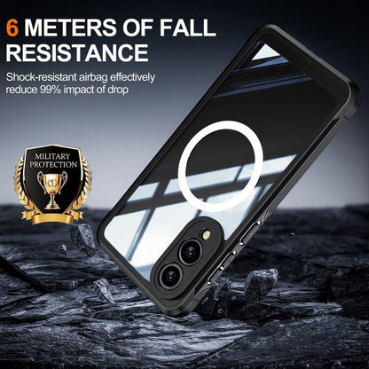 For Samsung Galaxy S25 Edge 5G RedPepper Tempered Glass MagSafe Phone Case(Black) - Galaxy S25 Edge 5G Cases by RedPepper | Online Shopping UK | buy2fix