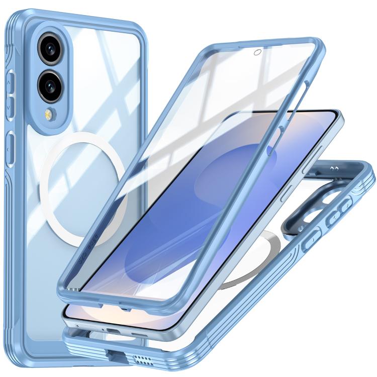 For Samsung Galaxy S25 Edge 5G RedPepper Tempered Glass MagSafe Phone Case(Sky Blue) - Galaxy S25 Edge 5G Cases by RedPepper | Online Shopping UK | buy2fix