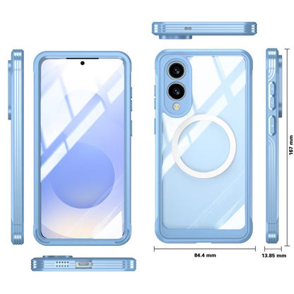 For Samsung Galaxy S25 Edge 5G RedPepper Tempered Glass MagSafe Phone Case(Sky Blue) - Galaxy S25 Edge 5G Cases by RedPepper | Online Shopping UK | buy2fix