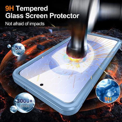 For Samsung Galaxy S25 Edge 5G RedPepper Tempered Glass MagSafe Phone Case(Sky Blue) - Galaxy S25 Edge 5G Cases by RedPepper | Online Shopping UK | buy2fix