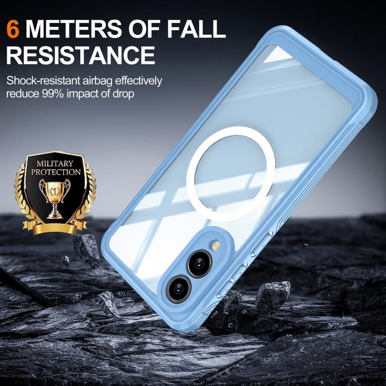 For Samsung Galaxy S25 Edge 5G RedPepper Tempered Glass MagSafe Phone Case(Sky Blue) - Galaxy S25 Edge 5G Cases by RedPepper | Online Shopping UK | buy2fix