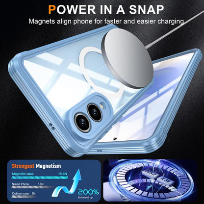 For Samsung Galaxy S25 Edge 5G RedPepper Tempered Glass MagSafe Phone Case(Sky Blue) - Galaxy S25 Edge 5G Cases by RedPepper | Online Shopping UK | buy2fix