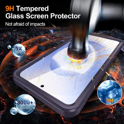 For Samsung Galaxy S25 Edge 5G RedPepper Tempered Glass MagSafe Phone Case(Purple) - Galaxy S25 Edge 5G Cases by RedPepper | Online Shopping UK | buy2fix