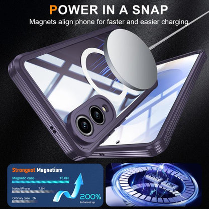 For Samsung Galaxy S25 Edge 5G RedPepper Tempered Glass MagSafe Phone Case(Purple) - Galaxy S25 Edge 5G Cases by RedPepper | Online Shopping UK | buy2fix