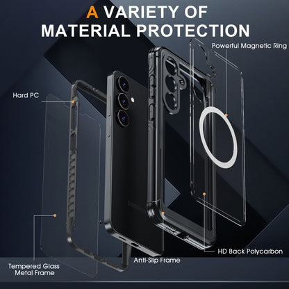 For Samsung Galaxy S25+ 5G RedPepper Tempered Glass MagSafe Phone Case(Sky Blue) by RedPepper