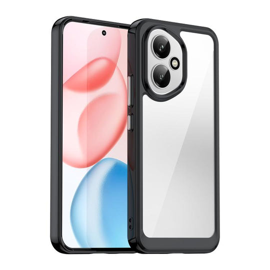 For Honor 400 Global 156.5mm Colorful Series Acrylic Hybrid TPU Phone Case(Black)