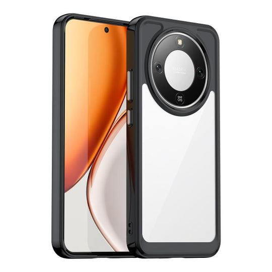 For Honor X9d 5G Colorful Series Acrylic Hybrid TPU Phone Case(Black)