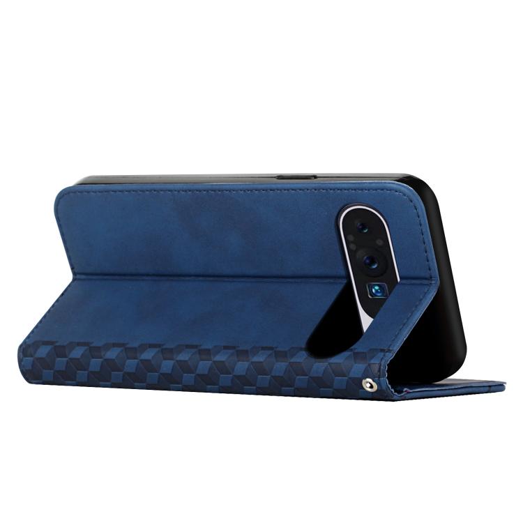 For Google Pixel 10 / 10 Pro Diamond Splicing Skin Feel Magnetic Leather Phone Case(Blue) - Google Cases by buy2fix | Online Shopping UK | buy2fix