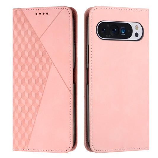 For Google Pixel 10 Pro XL Diamond Splicing Skin Feel Magnetic Leather Phone Case(Rose Gold) - Google Cases by buy2fix | Online Shopping UK | buy2fix