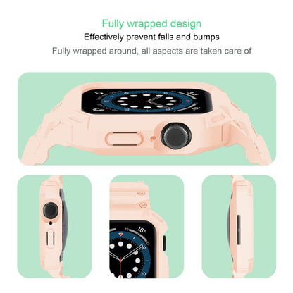 For Apple Watch Series 10 / 11 46mm Armor TPU Case Integrated Watch Band(Pink) by buy2fix