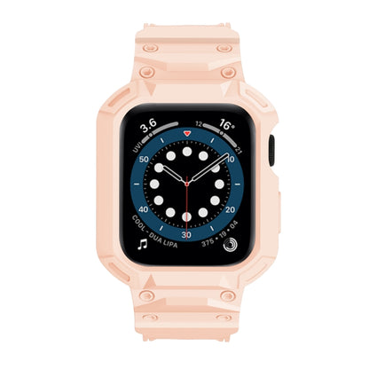 For Apple Watch Series 10 / 11 42mm Armor TPU Case Integrated Watch Band(Pink) by buy2fix