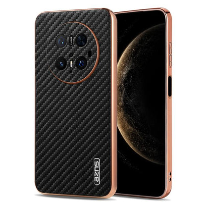 For Huawei Mate 70 Pro / 70 Pro+ AZNS Electroplated Edge Carbon Fiber Texture Phone Case(Black) - Huawei Cases by AZNS | Online Shopping UK | buy2fix