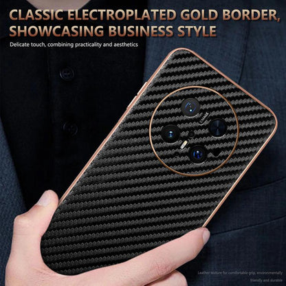 For Huawei Mate 70 Pro / 70 Pro+ AZNS Electroplated Edge Carbon Fiber Texture Phone Case(Black) - Huawei Cases by AZNS | Online Shopping UK | buy2fix